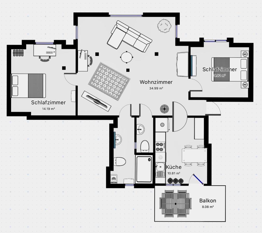 Woelkchen - Wohnung Mit Balkon, Holzdielen & Tv 不来梅港 外观 照片